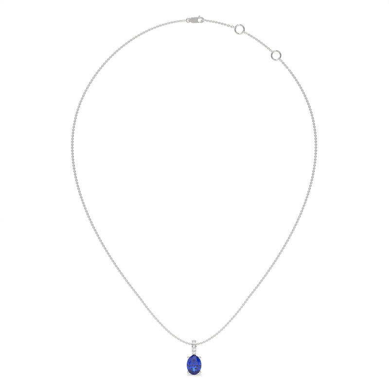 14K White Gold - Sapphire