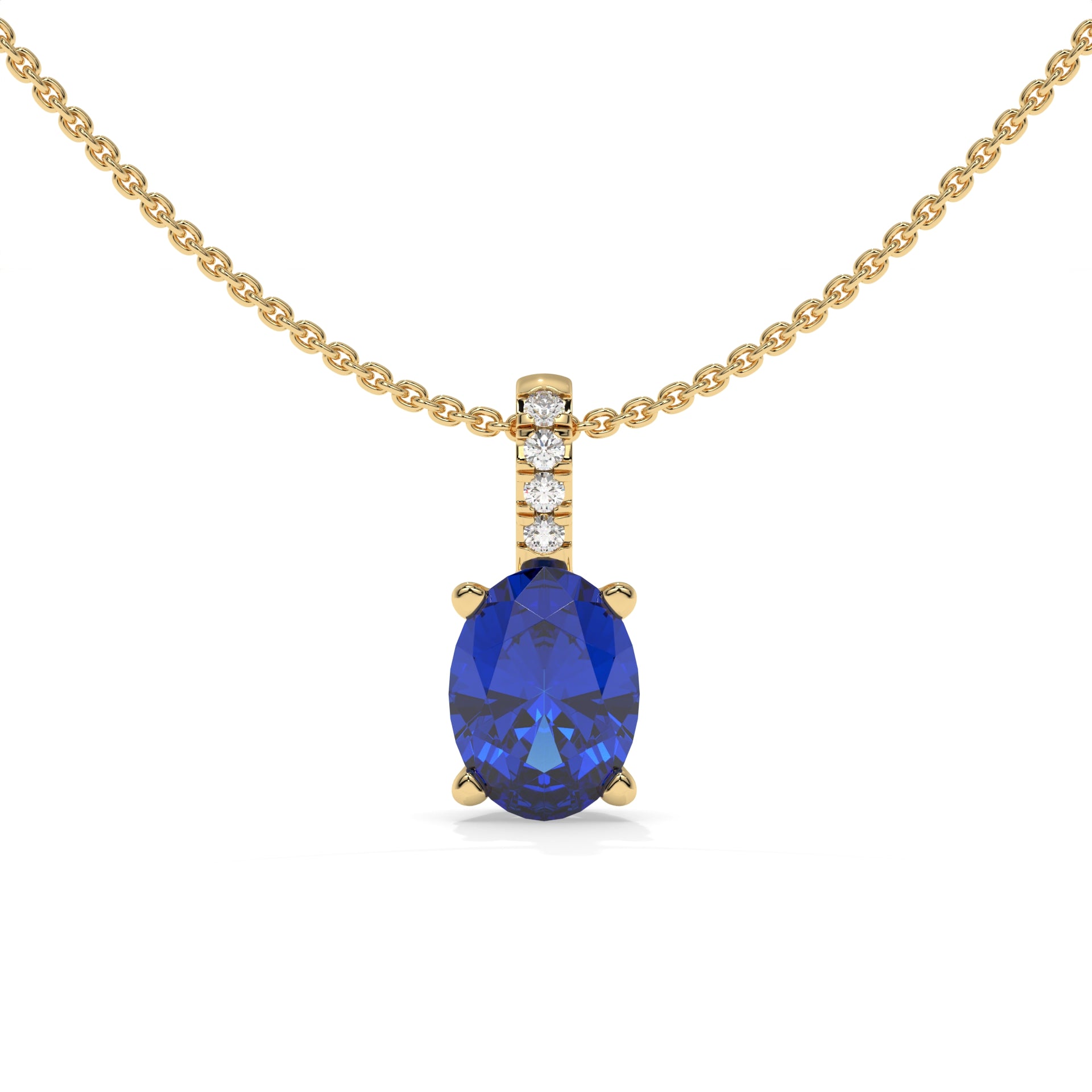 14K Yellow Gold - Sapphire