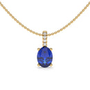 14K Yellow Gold - Sapphire