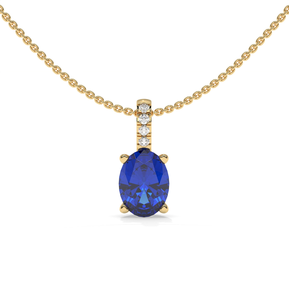 14K Yellow Gold - Sapphire