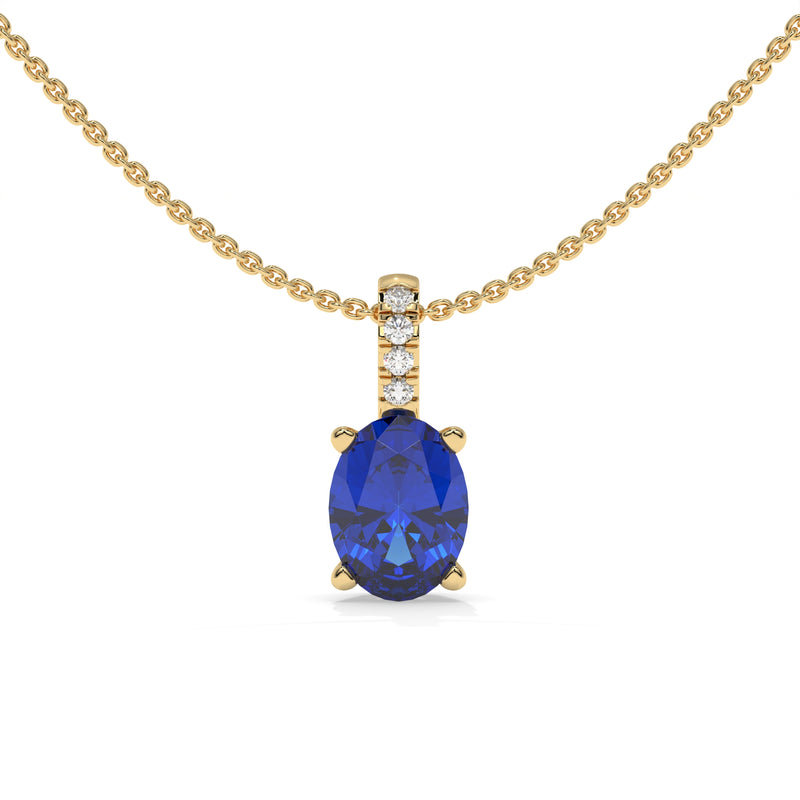 14K Yellow Gold - Sapphire