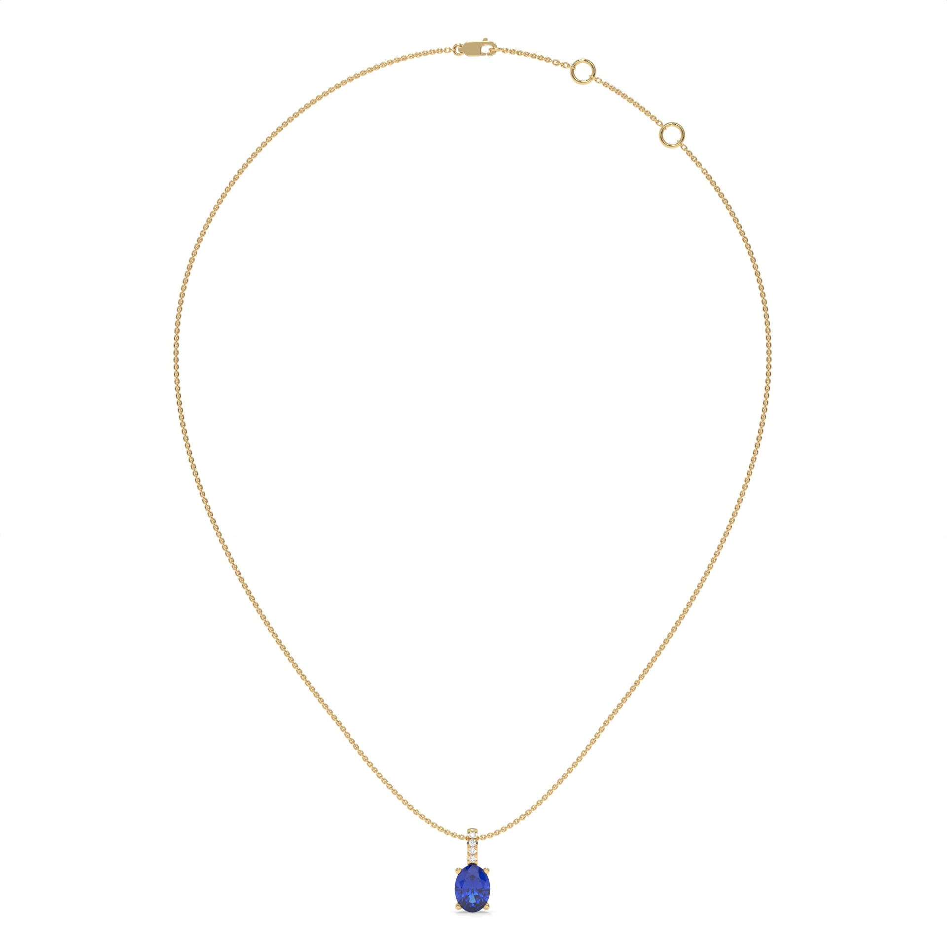 14K Yellow Gold - Sapphire