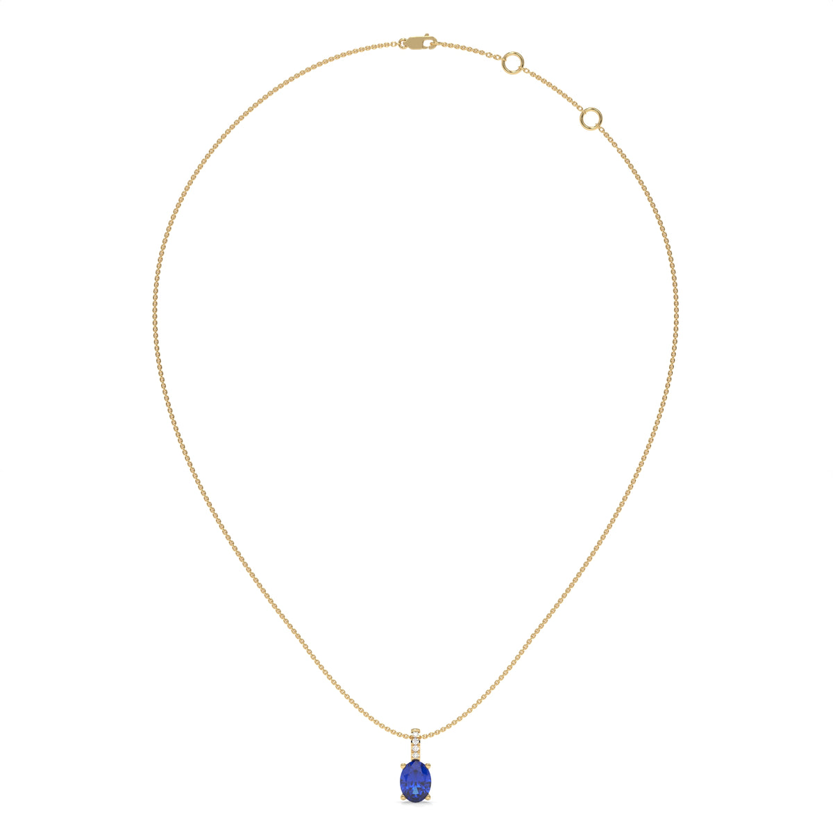 14K Yellow Gold - Sapphire