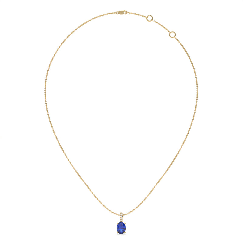 14K Yellow Gold - Sapphire
