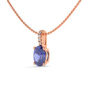 14K Rose Gold - Tanzanite