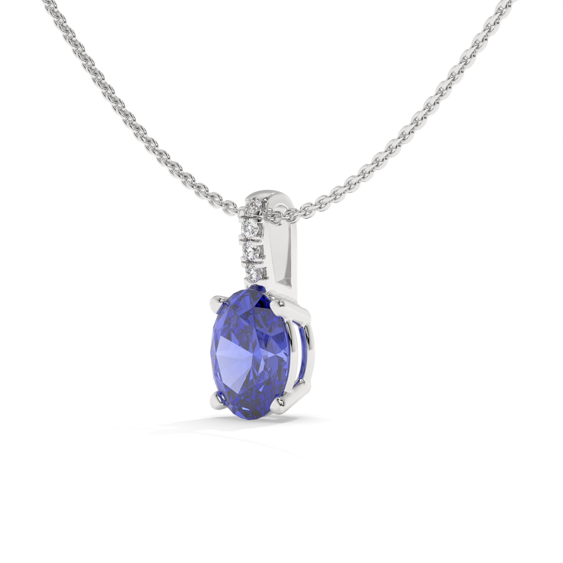 14K White Gold - Tanzanite