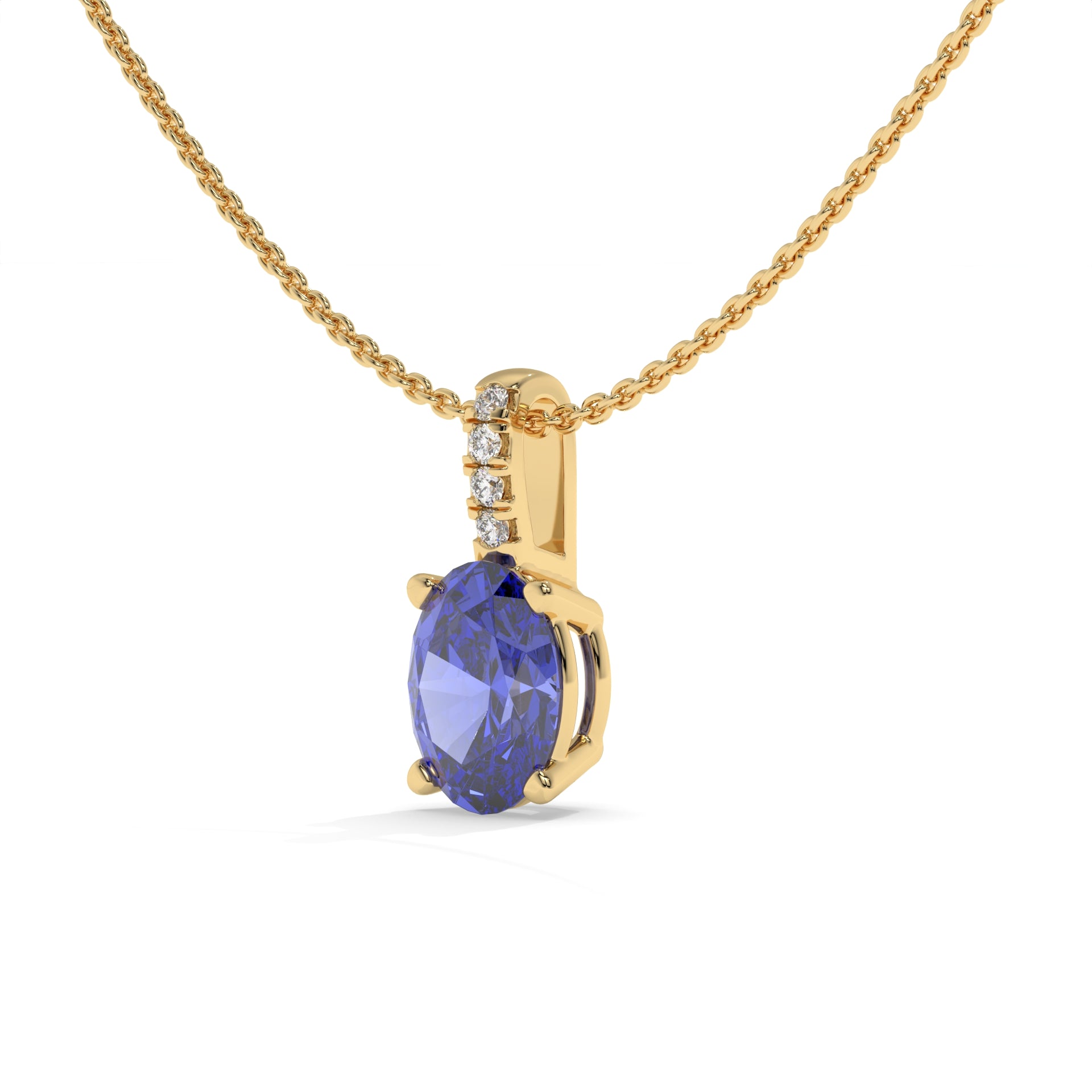 14K Yellow Gold - Tanzanite