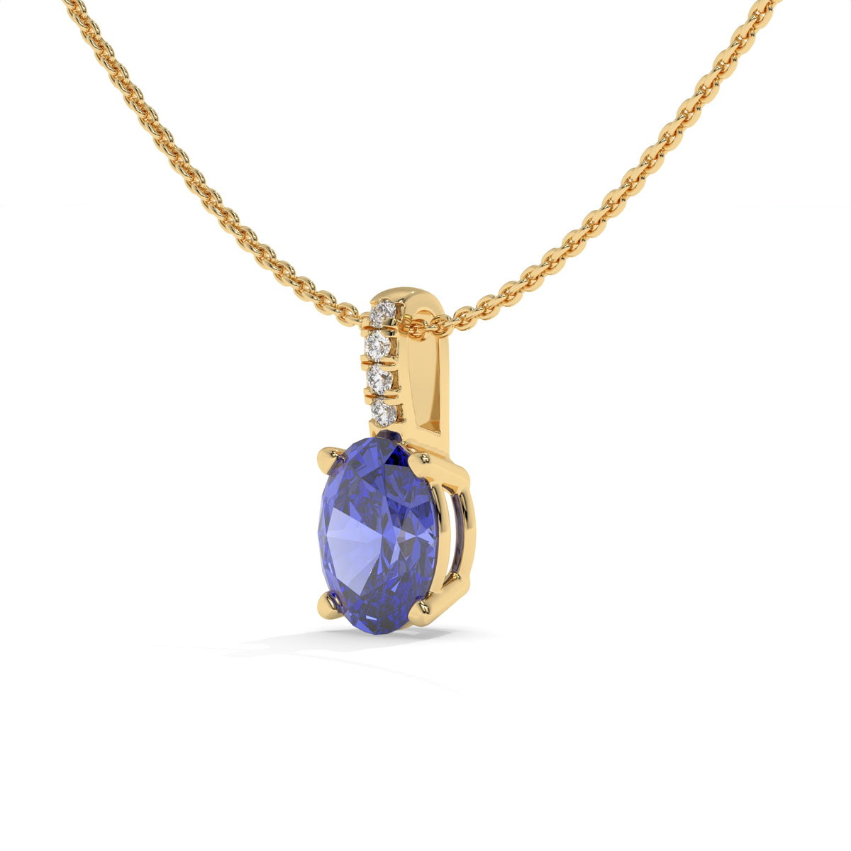 14K Yellow Gold - Tanzanite