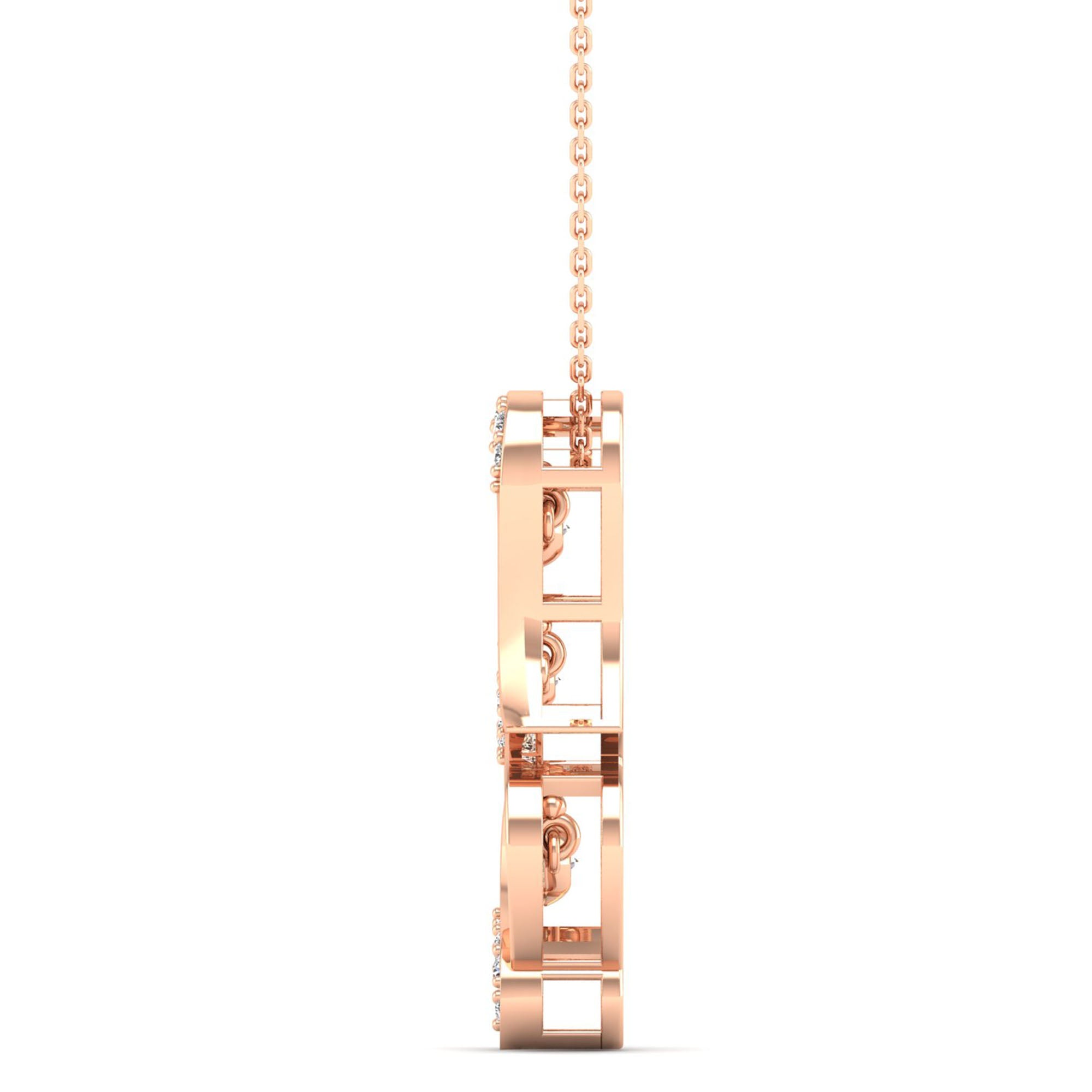 Triple Heart Dancing Diamond Pendant - Milano