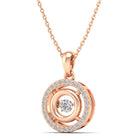 Double Halo Dancing Diamond Pendant - Milano