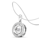 Double Halo Dancing Diamond Pendant - Milano