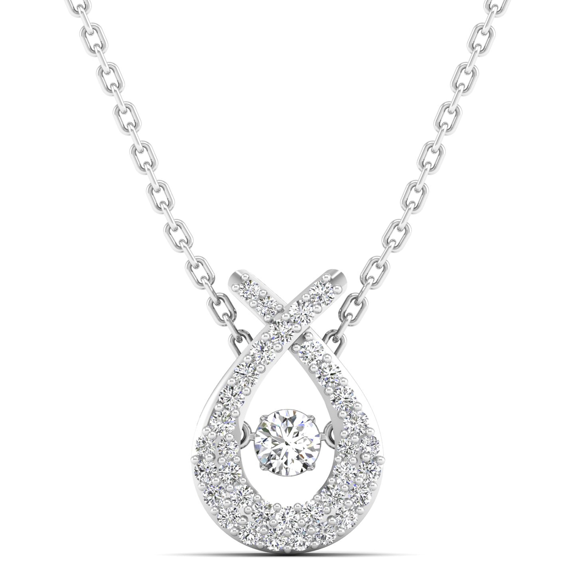 Wishbone Dancing Diamond Pendant - Milano