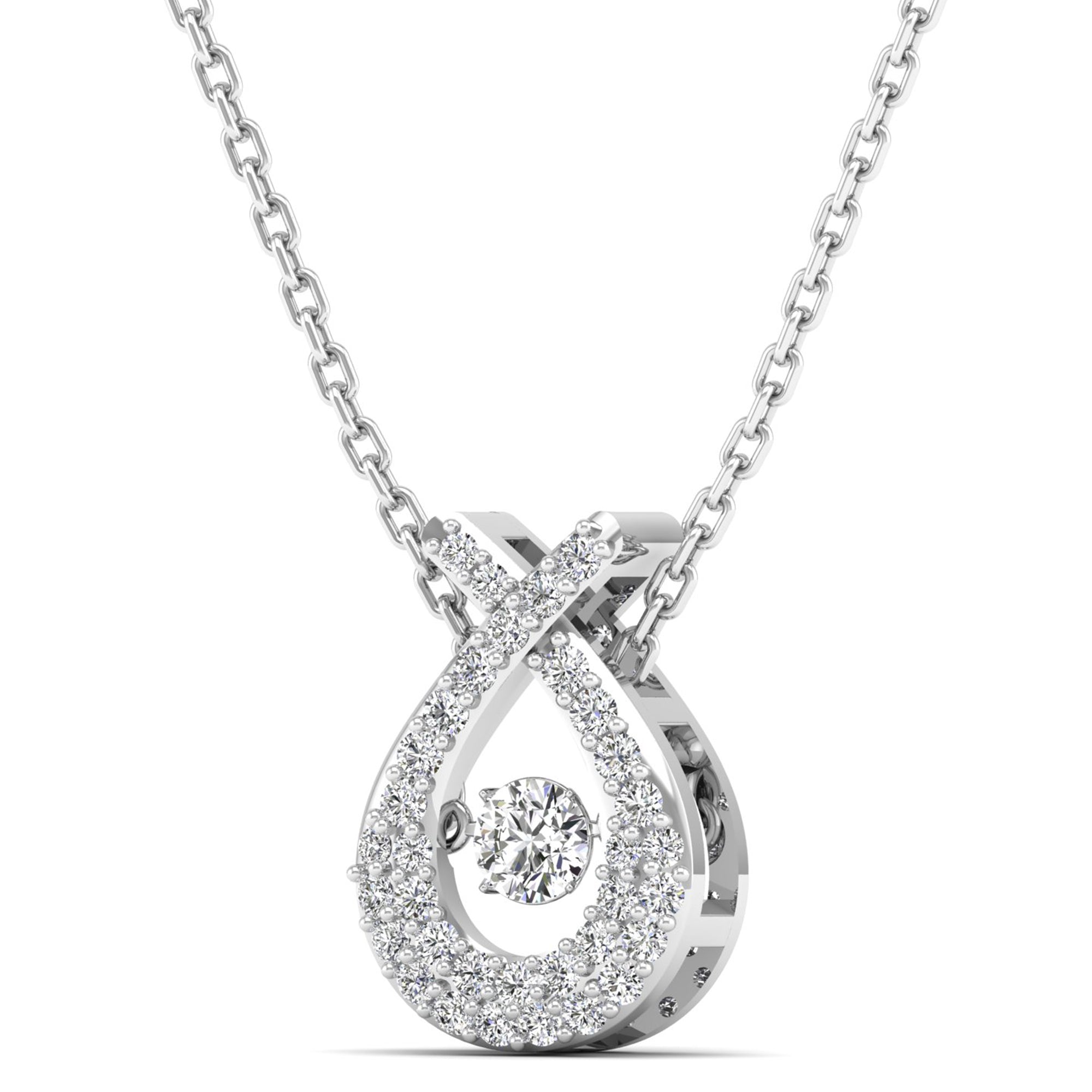 Wishbone Dancing Diamond Pendant - Milano