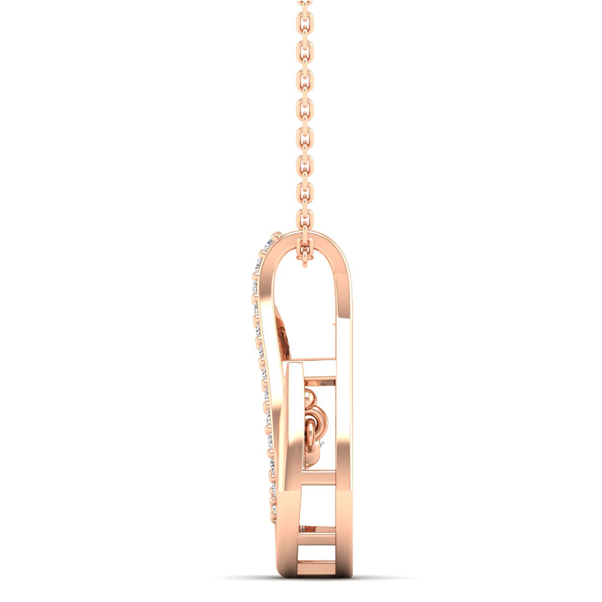 Double Tear Drop Dancing Diamond Pendant - Milano