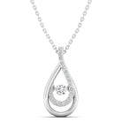 Double Tear Drop Dancing Diamond Pendant - Milano