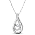 Double Tear Drop Dancing Diamond Pendant - Milano