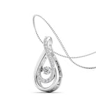 Double Tear Drop Dancing Diamond Pendant - Milano
