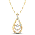 Double Tear Drop Dancing Diamond Pendant - Milano
