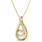 Double Tear Drop Dancing Diamond Pendant - Milano