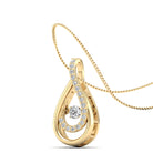 Double Tear Drop Dancing Diamond Pendant - Milano