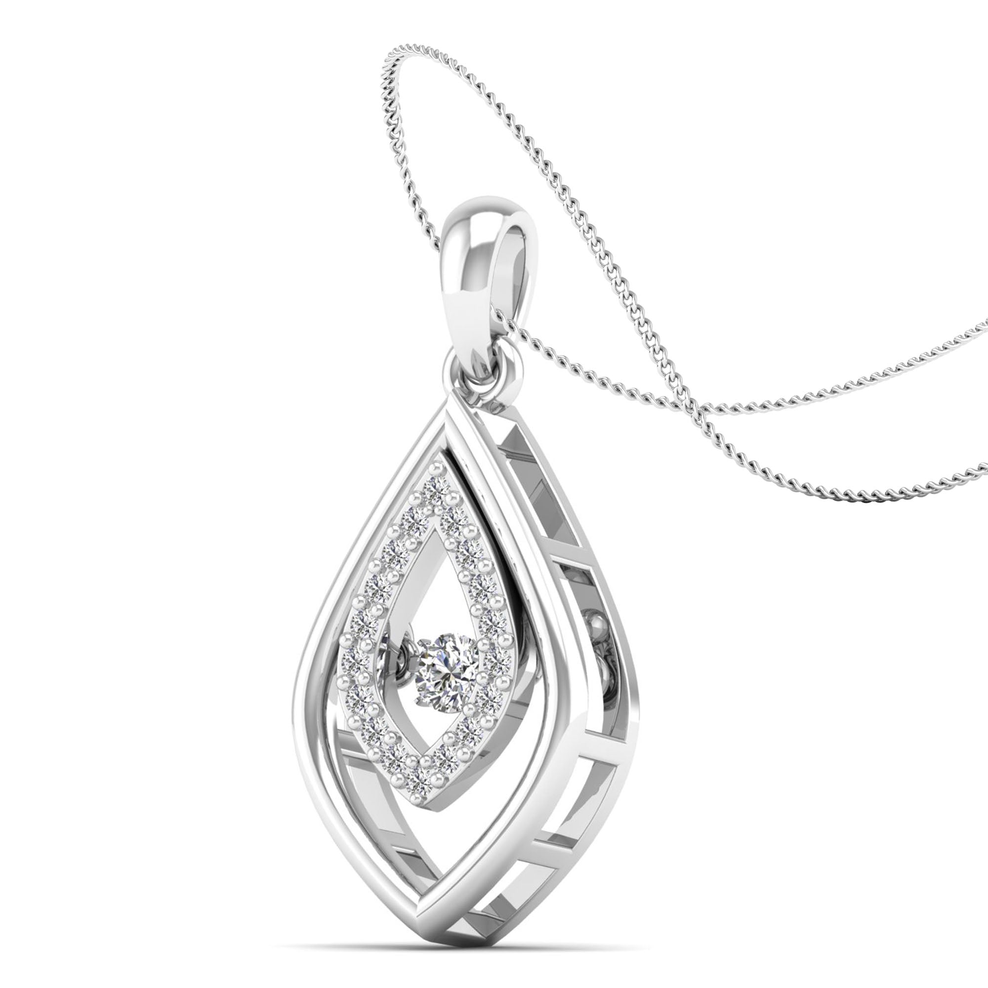 Nested Marquise Dancing Diamond Pendant - Milano
