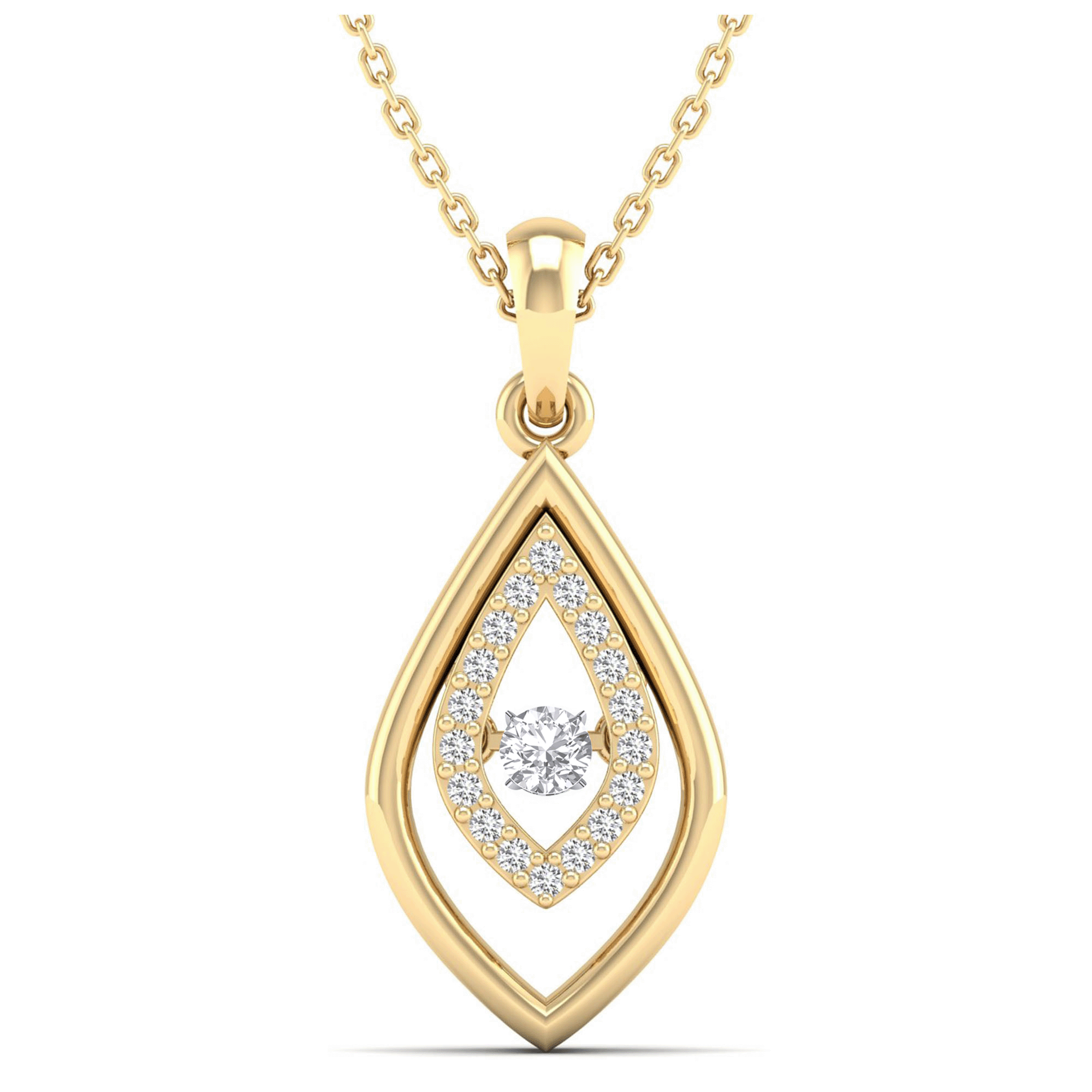Nested Marquise Dancing Diamond Pendant - Milano