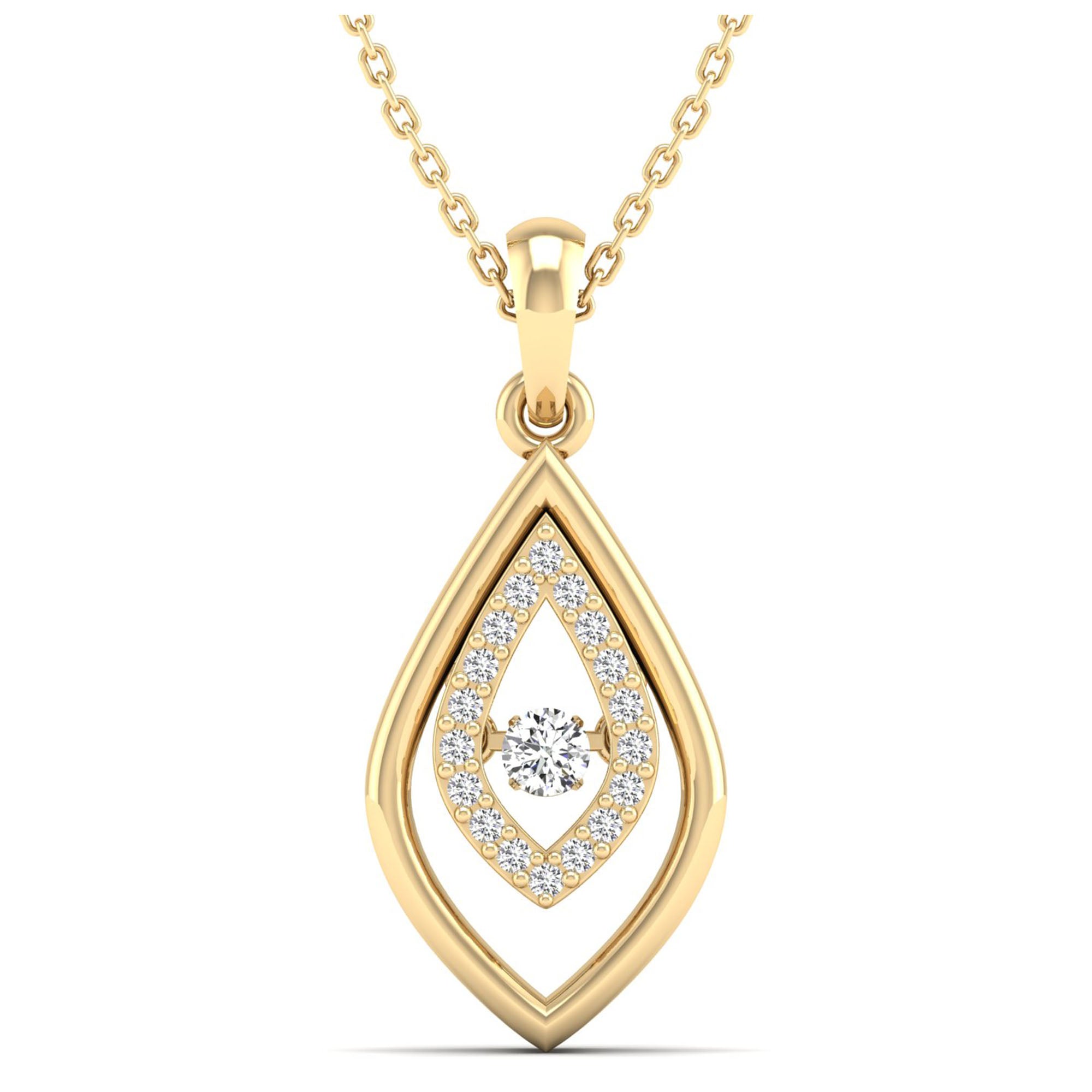 Nested Marquise Dancing Diamond Pendant - Milano