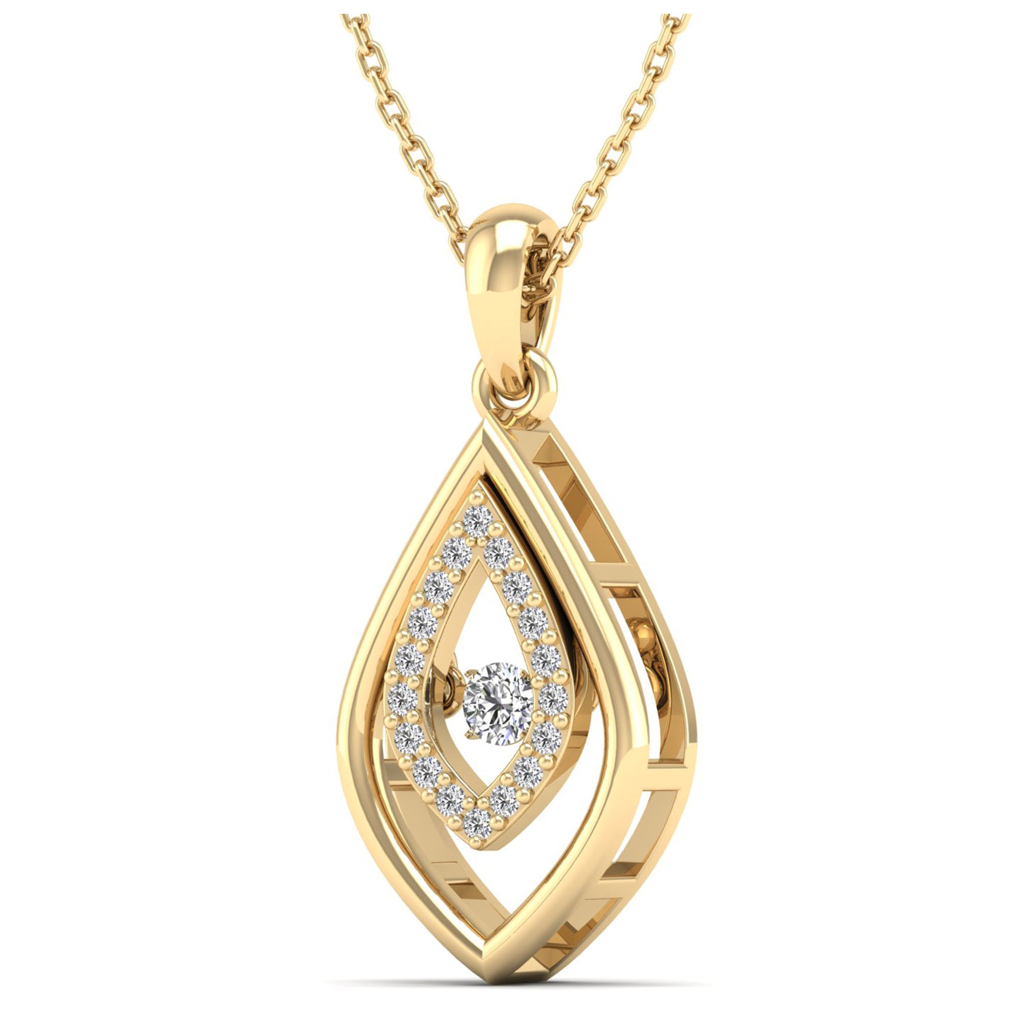 Nested Marquise Dancing Diamond Pendant - Milano