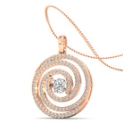 Geneve Swirl Dancing Diamond Pendant - Milano