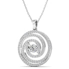 Geneve Swirl Dancing Diamond Pendant - Milano