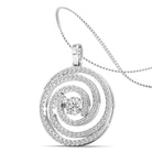 Geneve Swirl Dancing Diamond Pendant - Milano