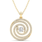Geneve Swirl Dancing Diamond Pendant - Milano