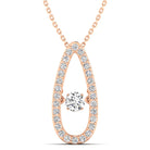 Oblong Dancing Diamond Pendant - Milano
