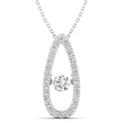 Oblong Dancing Diamond Pendant - Milano
