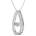 Oblong Dancing Diamond Pendant - Milano