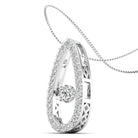 Oblong Dancing Diamond Pendant - Milano