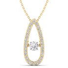 Oblong Dancing Diamond Pendant - Milano