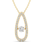 Oblong Dancing Diamond Pendant - Milano