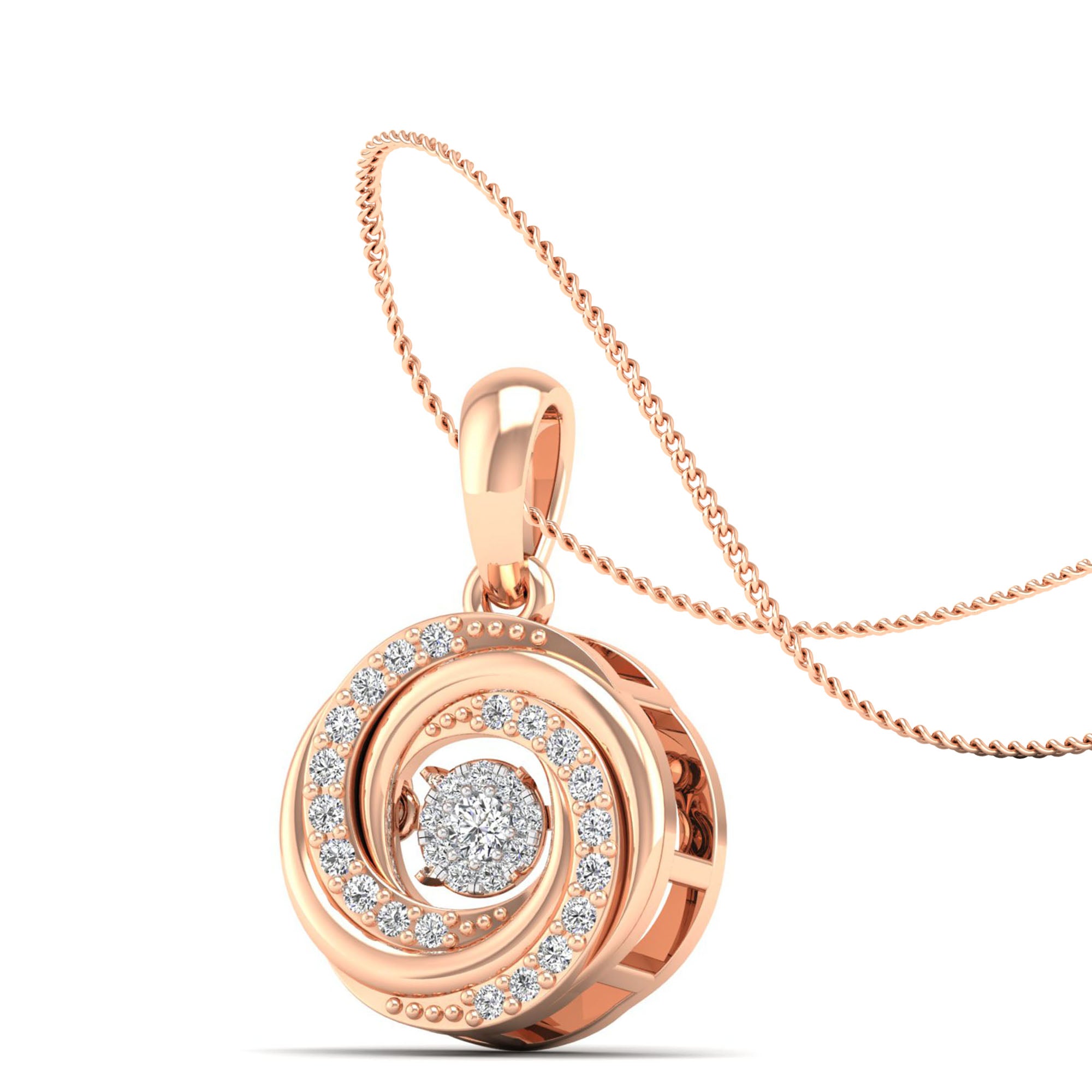 14K Rose Gold - Cluster