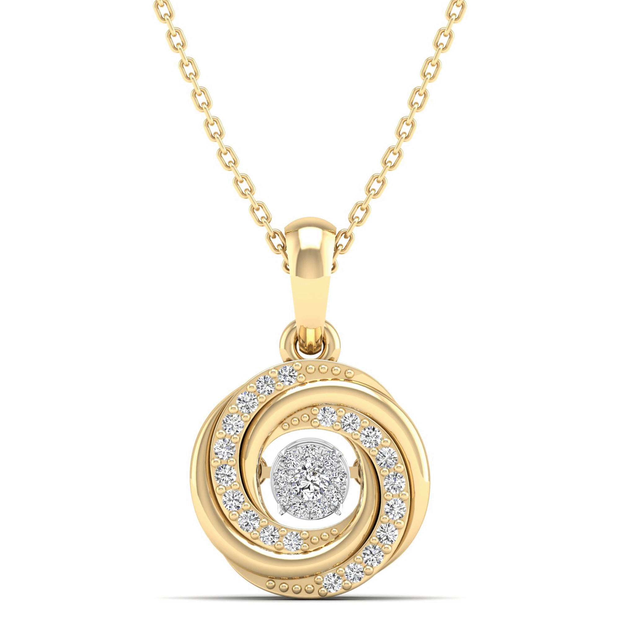 14K Yellow Gold - Cluster