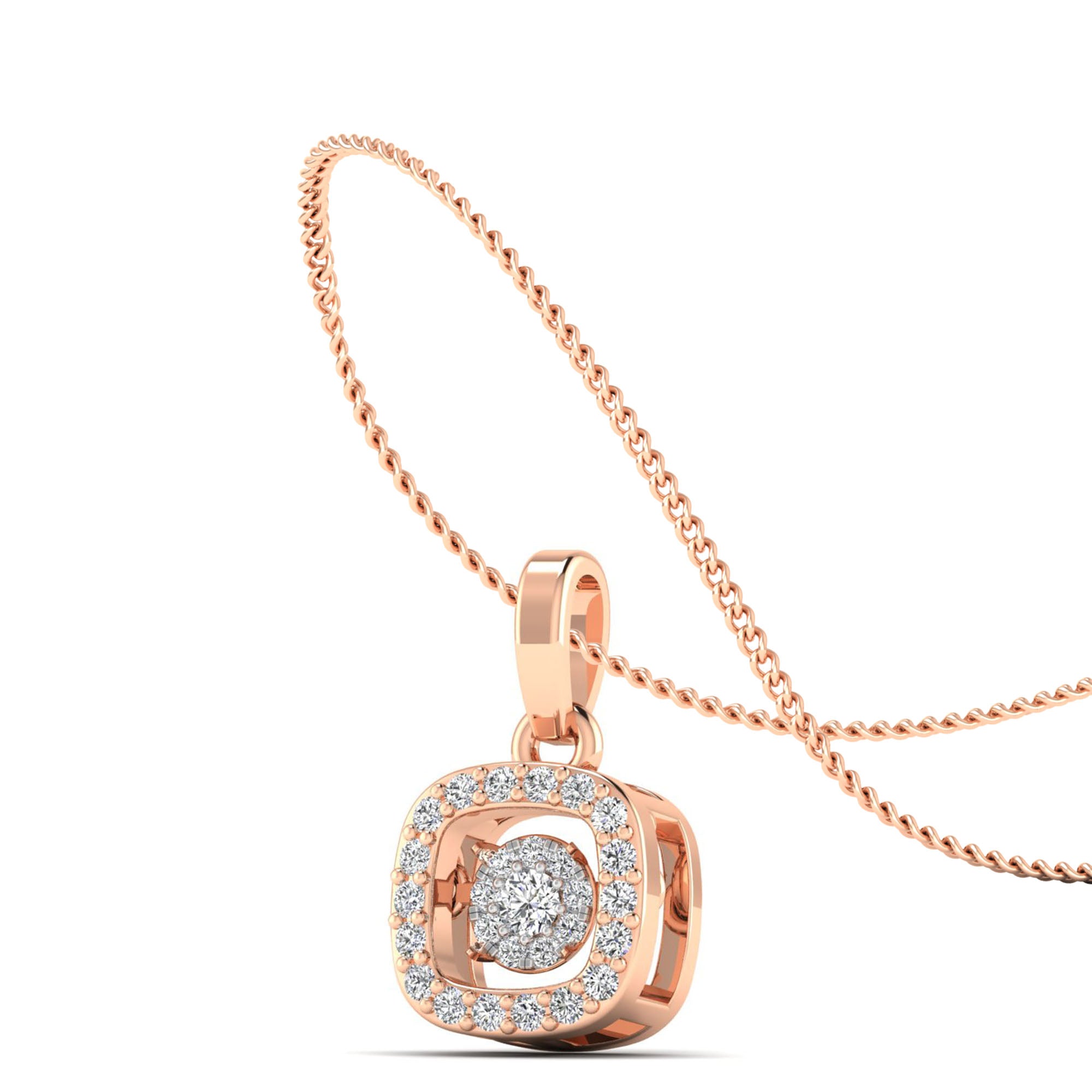 14K Rose Gold - Cluster