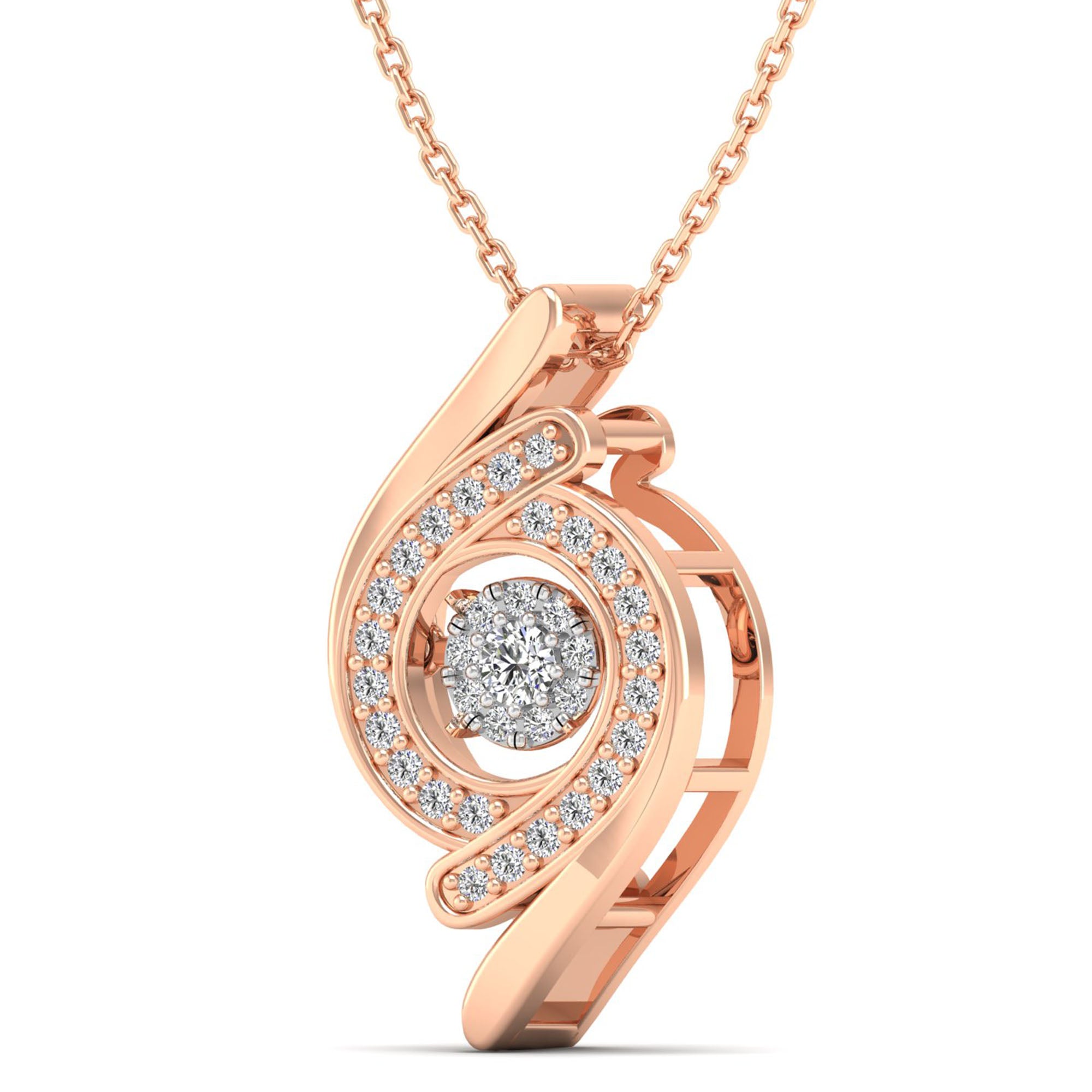 Cyclone Cluster Dancing Diamond Pendant - Milano