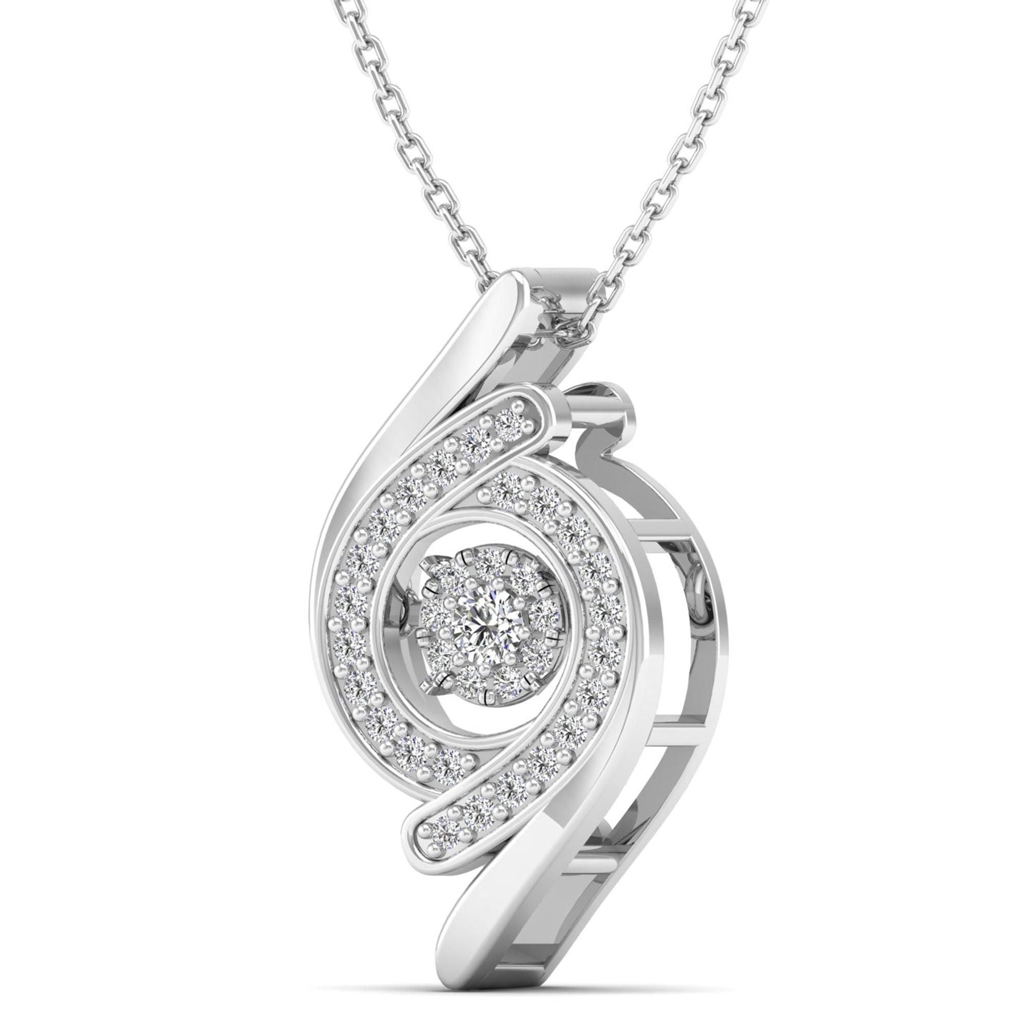Cyclone Cluster Dancing Diamond Pendant - Milano