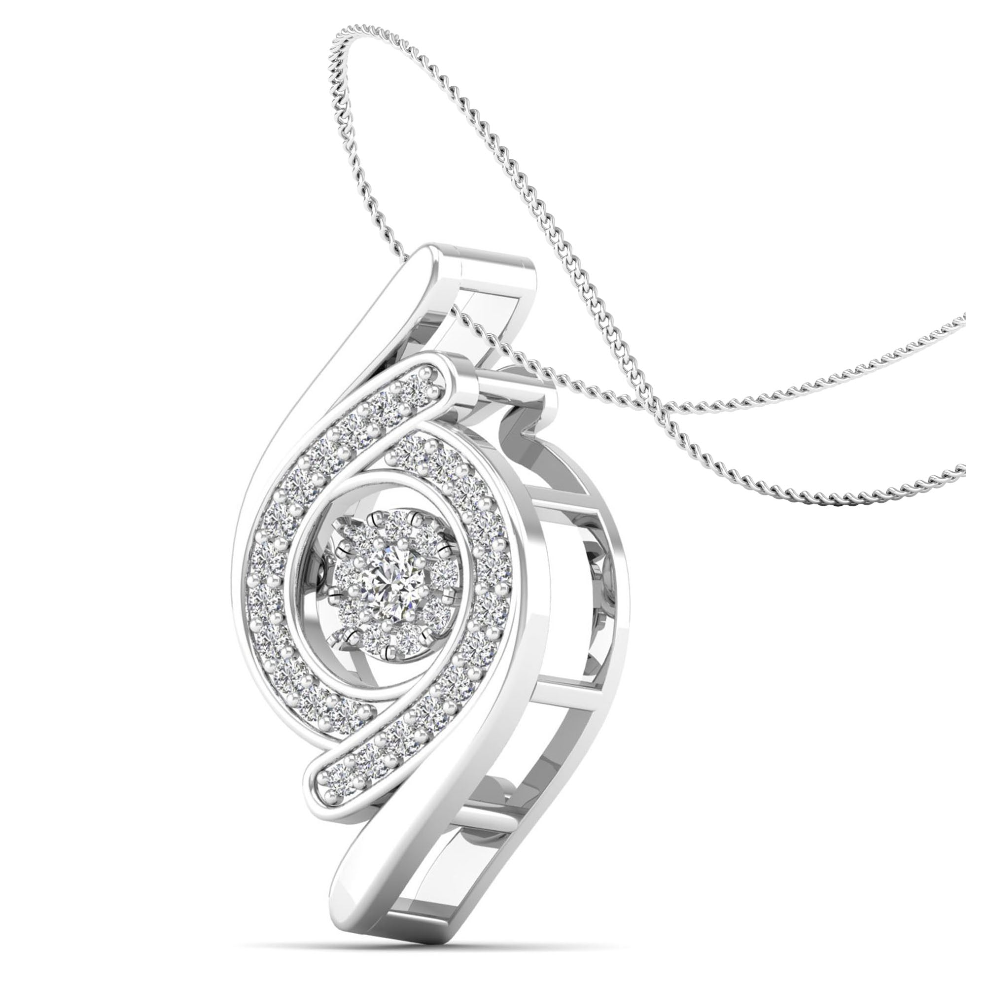 Cyclone Cluster Dancing Diamond Pendant - Milano