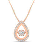 Pear Shaped Cluster Dancing Diamond Pendant - Milano