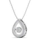 Pear Shaped Cluster Dancing Diamond Pendant - Milano