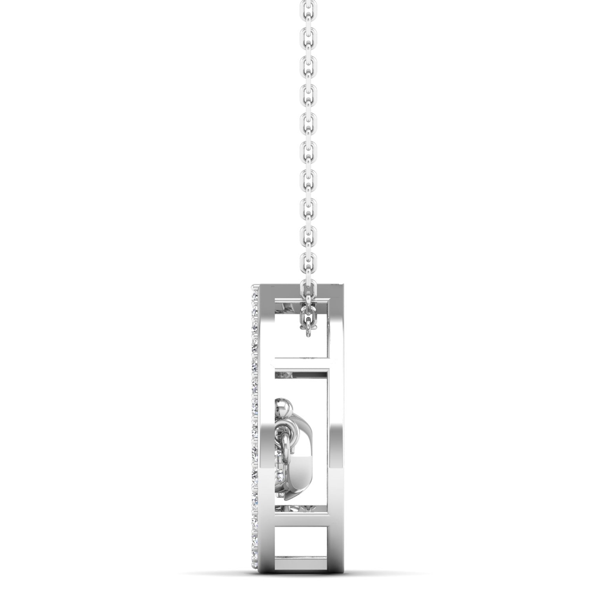 Pear Shaped Cluster Dancing Diamond Pendant - Milano