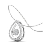 Pear Shaped Cluster Dancing Diamond Pendant - Milano
