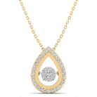 Pear Shaped Cluster Dancing Diamond Pendant - Milano