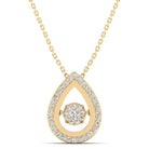 Pear Shaped Cluster Dancing Diamond Pendant - Milano